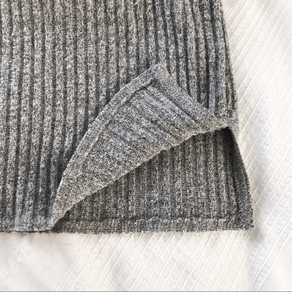 ARITZIA WILFRED FREE MARIE LIGHT GREY MOCK NECK LONG SLEEVE KNIT SWEATER DRESS - Picture 10 of 10